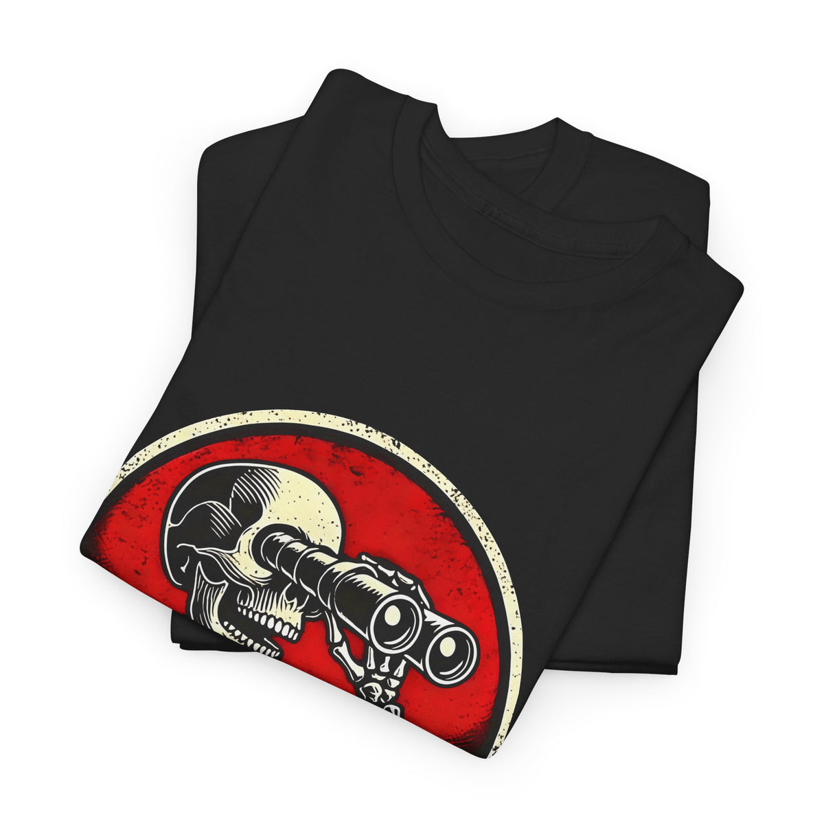 Oh, Look! Skeleton Binoculars T-Shirt — "Nobody Gives a Shit" Vintage Graphic Tee