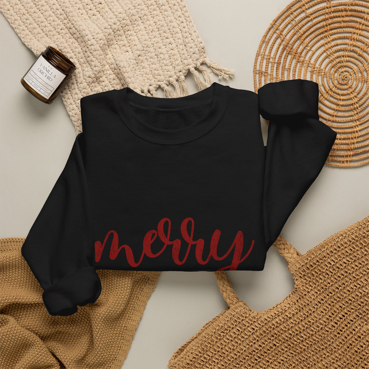 Merry Script Crewneck Sweatshirt